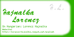 hajnalka lorencz business card